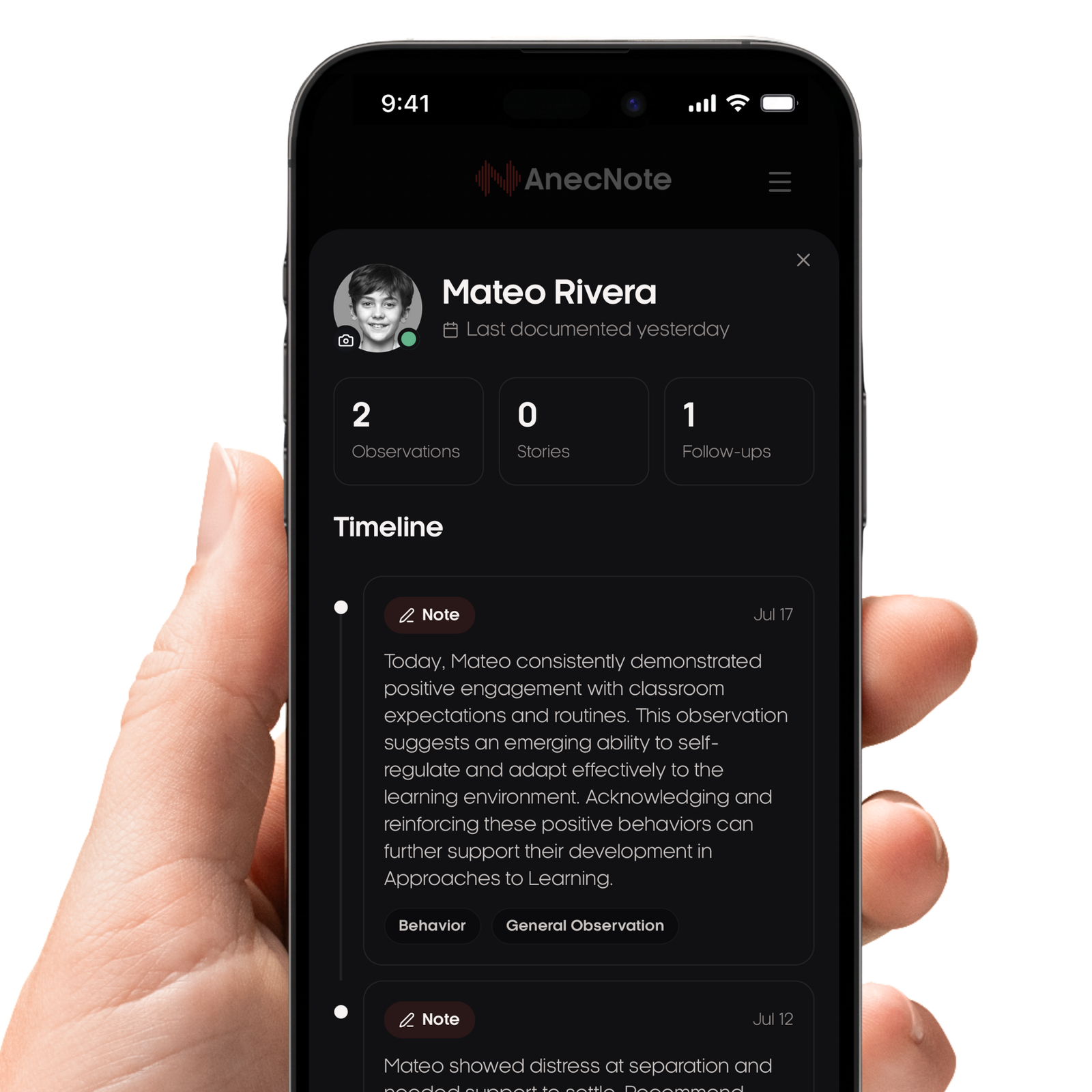 Norma — Add to Student Profile